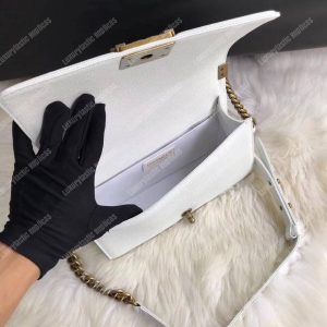 Chanel Boy Medium Handbag White - Image 5