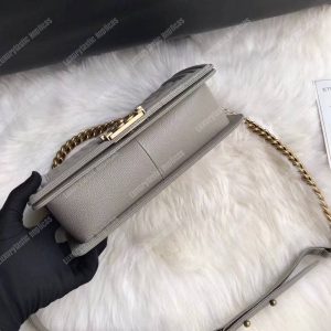 Chanel Boy Medium Handbag Grey - Image 7