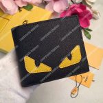 Fendi Black Leather Horizontal Wallet