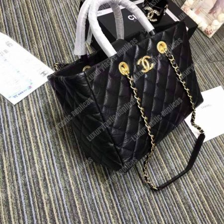 Chanel Large Shopping Bag Black (30cm) - Image 4