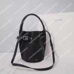 Celine Big Nano Bucket In Supple Grained Calfskin Black
