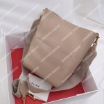 Celine Sangle Bucket Bag In Soft Grained Calfskin Taupe