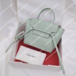 Celine Nano Belt Bag In Grained Calfskin Vert D’eau