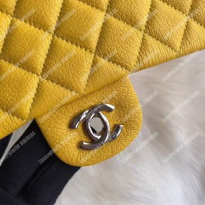 Chanel Medium Classic Handbag Yellow - Image 8