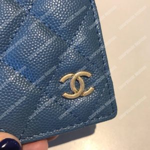 Classic Passport Holder Caviar Leather Blue - Image 6