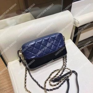 Chanel Clutch With Chain Blue And Black - Image 7