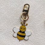 Dior x Kaws Bee Key Ring In Brass & Resin