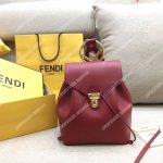 Fendi Red Leather Backpack