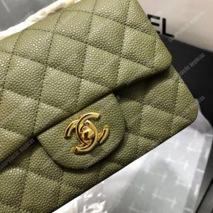 Chanel Mini Flap Bag Green - Image 6