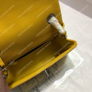 Chanel Mini Flap Bag Yellow - Image 3