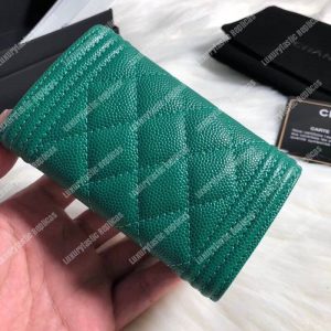 Chanel Boy Small Flap Wallet Green - Image 6