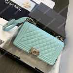 Chanel Boy Medium Caviar Leather Sky Blue