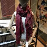 CD Oblique 140 Stole Wine Red