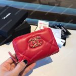 Chanel 19 Zipped Coin Purse Scarlet