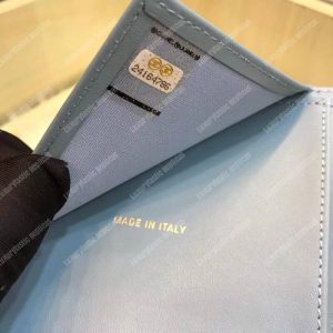 Chanel Classic Small Flap Wallet Red Blue Interior - Image 7