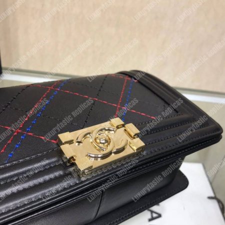 Chanel Medium Boy Handbag Black - Image 7