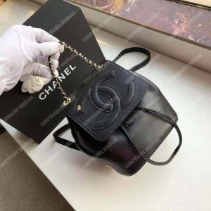 Chanel Lambskin Gold-Tone Metal Backpack Black - Image 7