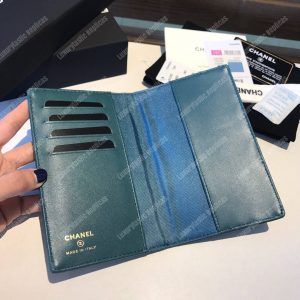 Classic Passport Holder Caviar Leather Turquoise - Image 7