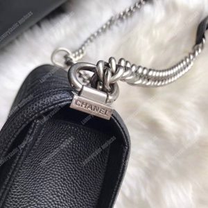 Chanel Boy Medium Handbag Black - Image 5
