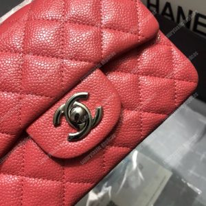 Chanel Mini Flap Bag Red - Image 6