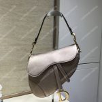 Dior Saddle Bag In Champagne Metallic Grained Calfskin
