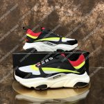 Dior B22 Black, Red And Yellow Canvas And Calfskin Sneaker