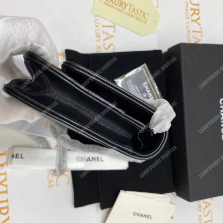 Chanel Le Boy Wallet On Chain – WOC Black Quilted Lambskin Silver-Toned - Image 19