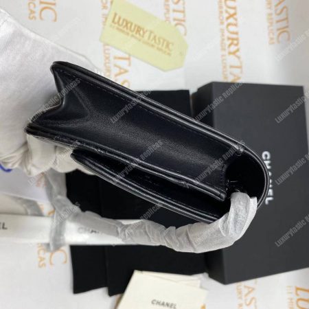 Chanel Le Boy Wallet On Chain – WOC Black Quilted Lambskin Silver-Toned - Image 18