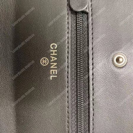 Chanel Le Boy Wallet On Chain – WOC Black Quilted Lambskin Silver-Toned - Image 13