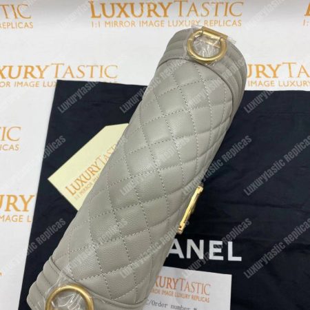 Chanel Boy Medium Handbag Grey - Image 17