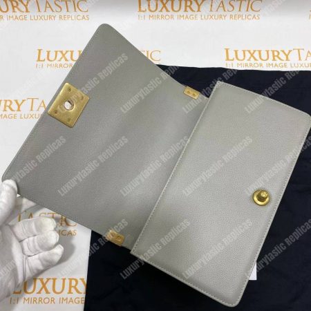 Chanel Boy Medium Handbag Grey - Image 18