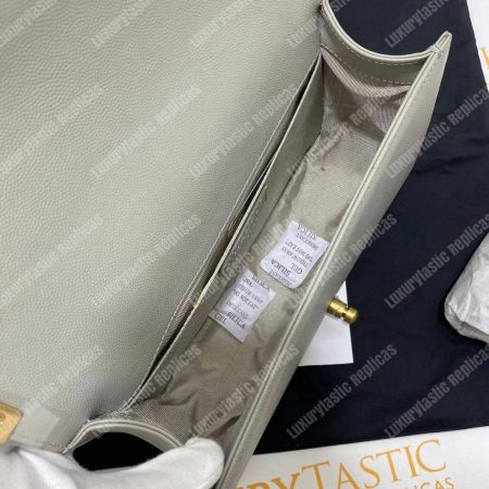 Chanel Boy Medium Handbag Grey - Image 21