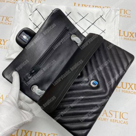 Chanel Classic Medium Handbag Black - Image 12