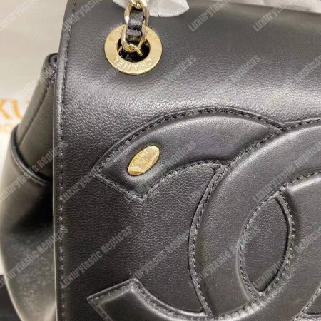Chanel Lambskin Gold-Tone Metal Backpack Black - Image 10