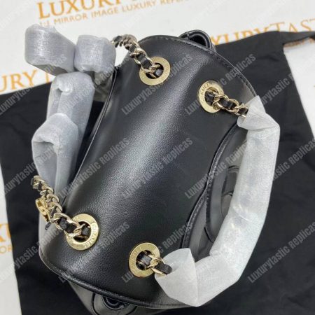 Chanel Lambskin Gold-Tone Metal Backpack Black - Image 16