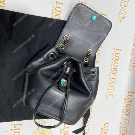 Chanel Lambskin Gold-Tone Metal Backpack Black - Image 18