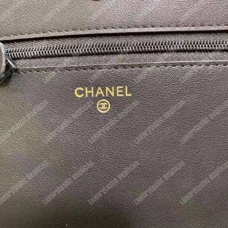 Chanel Le Boy Wallet On Chain – WOC Grained Calfskin Gold-Toned Black - Image 17