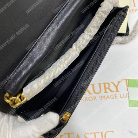 Chanel Le Boy Wallet On Chain – WOC Grained Calfskin Gold-Toned Black - Image 19