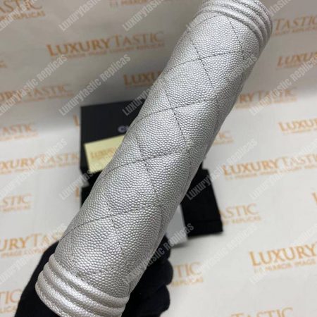 Chanel Le Boy Wallet On Chain – WOC White Caviar Silver-Toned - Image 15