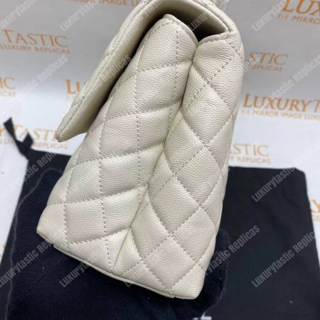 Chanel Flap Bag With Top Handle White - Image 14