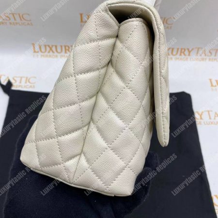 Chanel Flap Bag With Top Handle White - Image 15