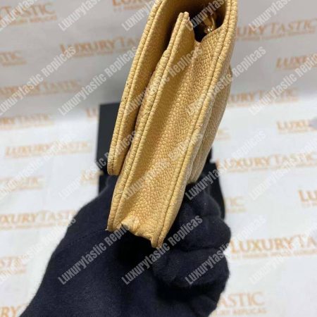 Chanel Wallet On Chain – WOC Quilted Lambskin Beige Gold-Toned - Image 9