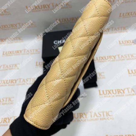 Chanel Wallet On Chain – WOC Quilted Lambskin Beige Gold-Toned - Image 11