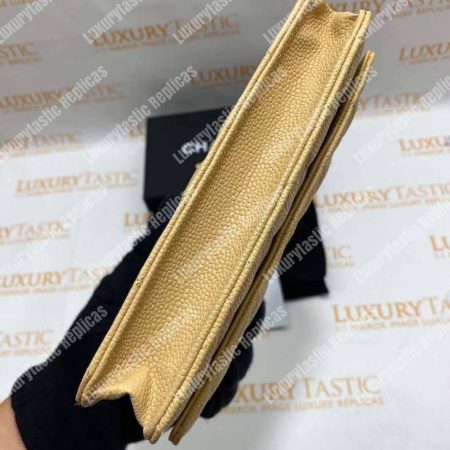 Chanel Wallet On Chain – WOC Quilted Lambskin Beige Gold-Toned - Image 12