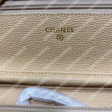 Chanel Wallet On Chain – WOC Quilted Lambskin Beige Gold-Toned - Image 14
