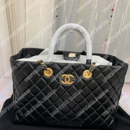 Chanel Large Shopping Bag Black (30cm) - Image 20