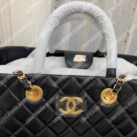 Chanel Large Shopping Bag Black (30cm) - Image 19