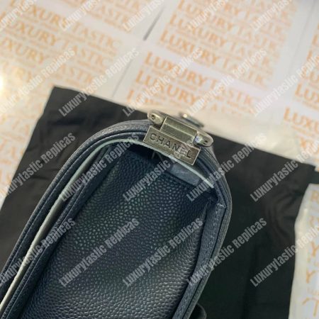 Chanel Boy Medium Handbag Blue - Image 17