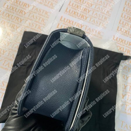 Chanel Boy Medium Handbag Blue - Image 16