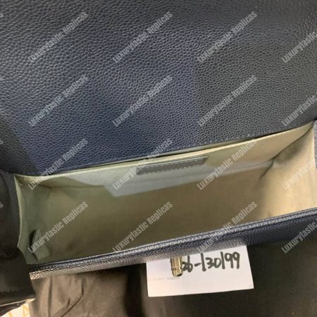 Chanel Boy Medium Handbag Blue - Image 12